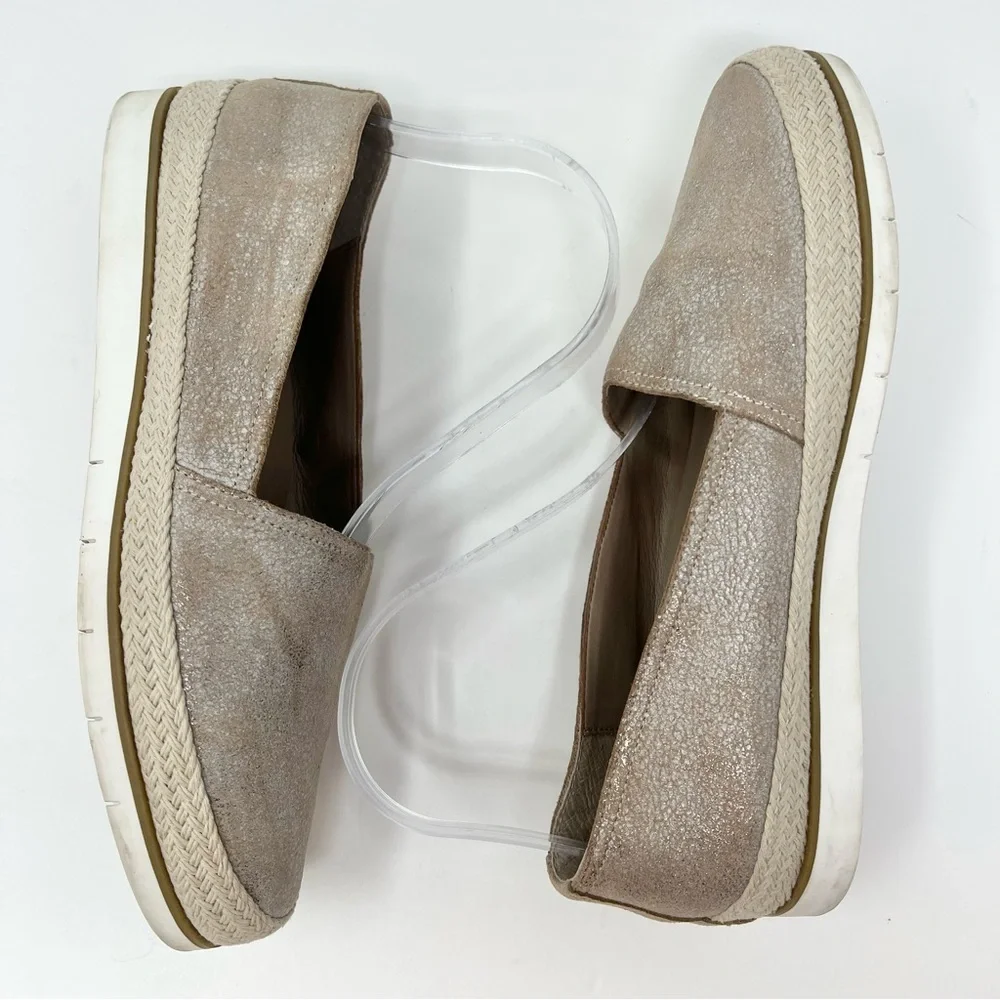 Donald J. Pliner Palm Metallic Espadrilles Slip On Flats Women's 8 Beachy Preppy